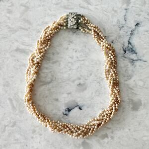 Vintage Multi Strand Pearl Necklace